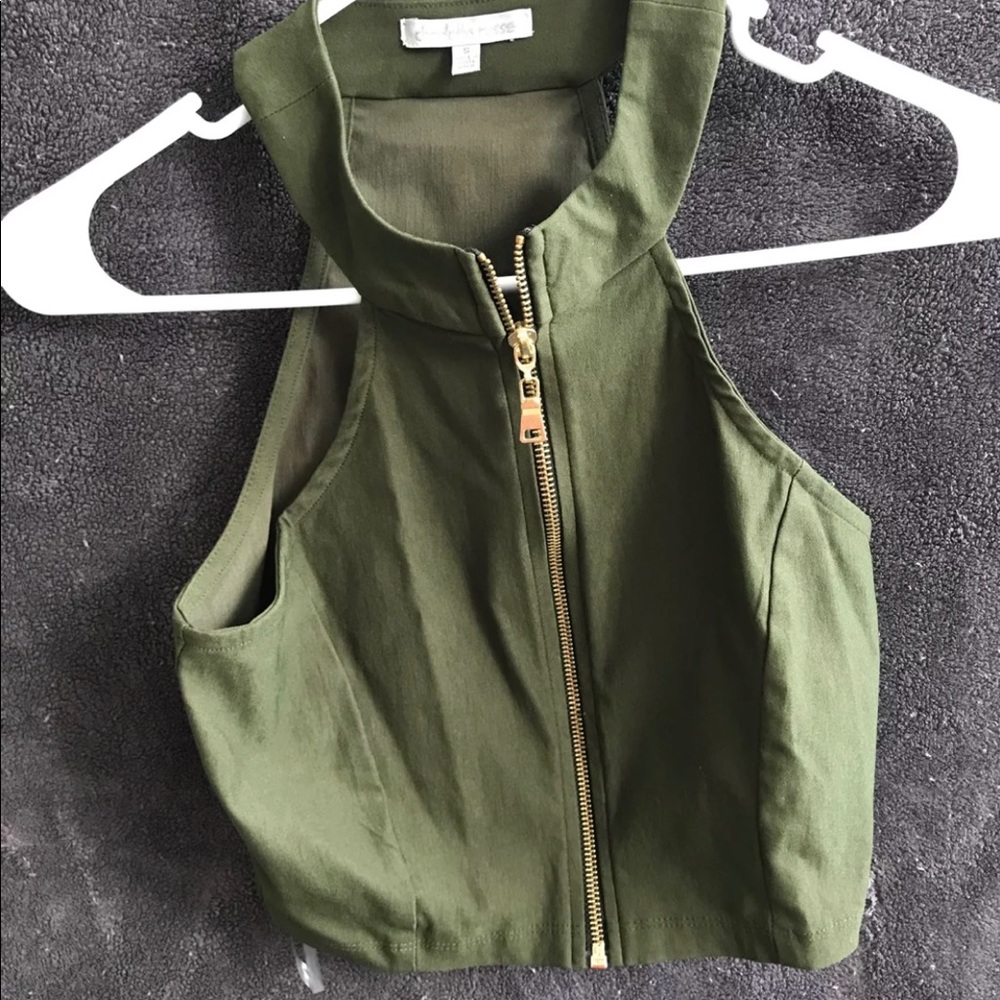 *final price* Zippered crop top *